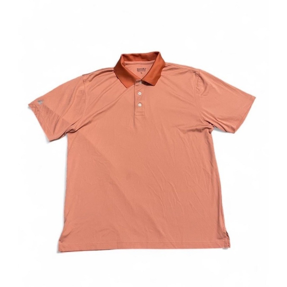 Brooks Brothers orange golf polo shirt size L